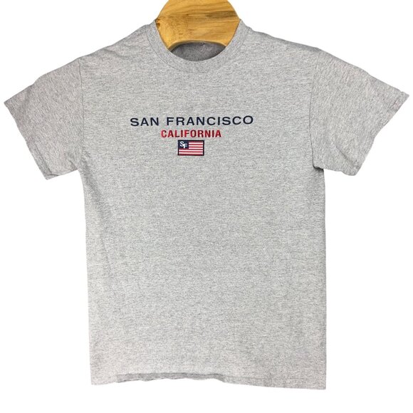 Gildan San Francisco California Graphic Tee Adults S Heather Gray Heavy Cotton - Picture 1 of 7